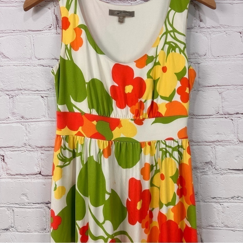 Tommy Bahama women’s dress sleeveless colorful bold floral stretchy orange green - Picture 9 of 9